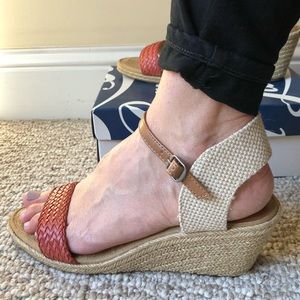 Lucky Brand size 10 wedges. In box! Hardly worn!